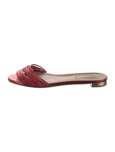 Pre-owned Aquazzura Leather Slides