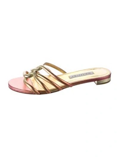Pre-owned Aquazzura Leather Slides