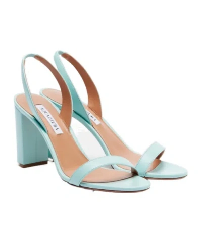 Aquazzura Leather Slingback Sandals In Nude