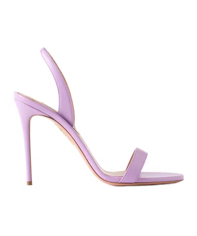 Aquazzura Leather Slingback Sandals In Purple