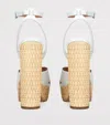 Aquazzura Sunseeker 140 Leather Platform Sandals