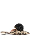 Aquazzura Leopard-patterned Slippers In Neutrals