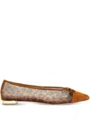 Aquazzura Leopard-print Flats In Brown