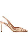 Aquazzura Lune 85 Slingback Pumps In Pink