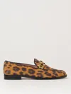 Aquazzura Aquazzurra Brandi Loafers In Suede Leather With Spotted Print In Safari