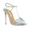 Aquazzura Amore Mio 105 Crystal-embellished Sandals In Blue