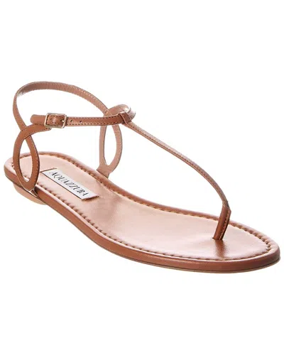 Aquazzura Almost Bare Flat Sandals In Brown
