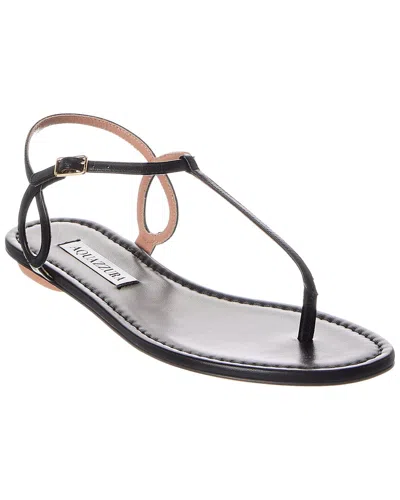 Aquazzura Logo Leather Sandal In Multi