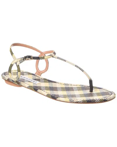 Aquazzura Logo Leather Sandal In Brown