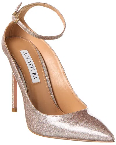 Aquazzura Love Affair 105mm Glitter Pumps In Gold