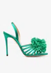 Aquazzura Love Carnation 105 Satin Sandals