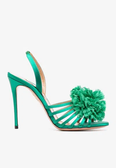 Aquazzura Love Carnation 105 Satin Sandals