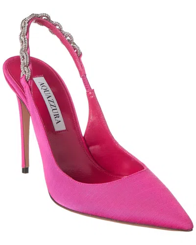 Aquazzura Love Link 105 Grosgrain Slingback Pump In Pink