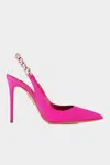 Aquazzura Crystal Embellished Satin Stiletto
