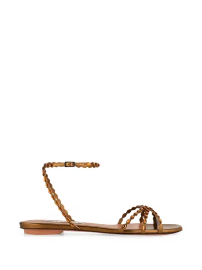 Aquazzura Love Struck Crystal-embellished Sandals In Multi