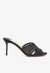 Aquazzura Lover 75 Crystal-embellished Mules