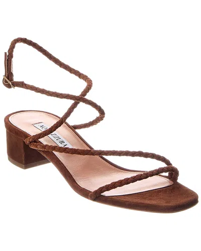 Aquazzura Luca 35 Suede Sandal In Black