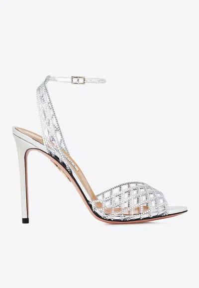 Aquazzura Lumiere 105 Crystal-embellished Sandals