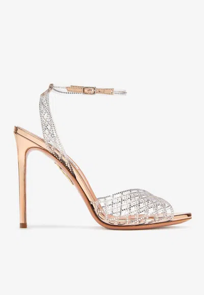 Aquazzura Lumiere 105 Crystal-embellished Sandals