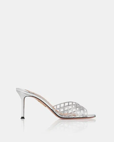 Aquazzura Lumiere Mule 75 In White