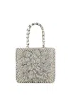 Aquazzura Luxury Square Tote Bag In Silver
