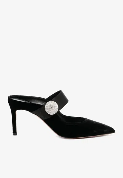 Aquazzura Macaron 75 Velvet Mules