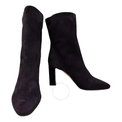 Aquazzura Manzoni Suede Ankle Boots In Black