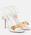 Aquazzura Marea 105 Raffia Sandals In White