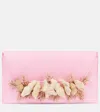 Aquazzura Marea Small Raffia-trimmed Clutch