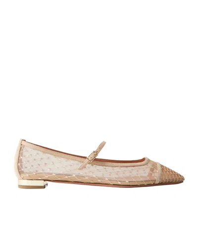 Aquazzura Mary Jane Ballet Flats In Nude