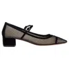 Aquazzura Mayor Mesh Pumps In Black Suede