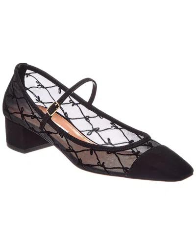 Aquazzura Mesh & Suede 40 Pump In Black
