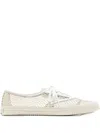 Aquazzura Mesh-panel Sneakers In White