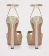 Aquazzura Metallic Divine Plateau Platform Sandals 130 In Gold