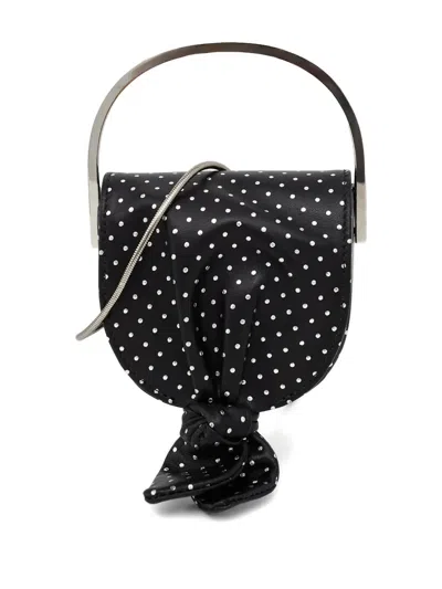 Aquazzura Micro Bow Tie Tote Bag In Black