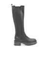 Aquazzura Mid-calf Leather Boots In Black