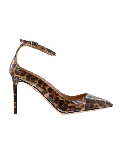 AQUAZZURA AQUAZZURA POINTED TOE LEOPARD PATTERN PUMPS