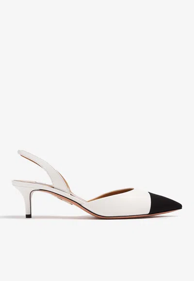 AQUAZZURA MILANESE 50 SLINGBACK PUMPS