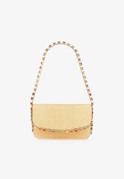 Aquazzura Mini Galactic Crystal Shoulder Bag