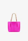 Aquazzura Mini Galactic Crystal Tote Bag In Satin