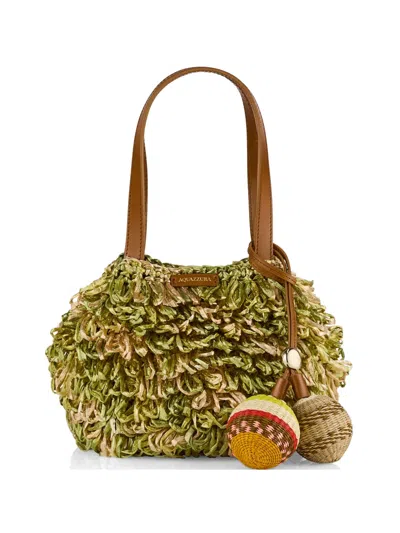 Aquazzura Mini Pom Pom Tote Bag In White