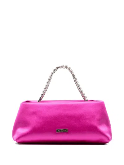 Aquazzura Mini Temptation Crystal-embellished Tote Bag In Pink