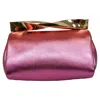 Aquazzura Mini Twist Clutch In Pink Leather