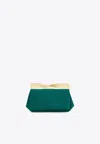 Aquazzura Mini Twist Suede Clutch