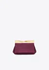 Aquazzura Mini Twist Suede Clutch
