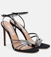 Aquazzura Sandali Mistica In Tessuto Decorato  Donna In Black