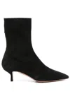 Aquazzura Montmartre 50 Suede Ankle Boots In Black