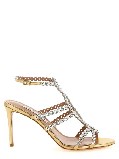 Aquazzura Mooncrush Sandal In Gold