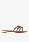 Aquazzura Woman Sandals Tan Size 7 Soft Leather In Brown