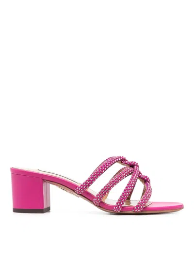 Aquazzura Moondust Sandals 50mm In Nude & Neutrals
